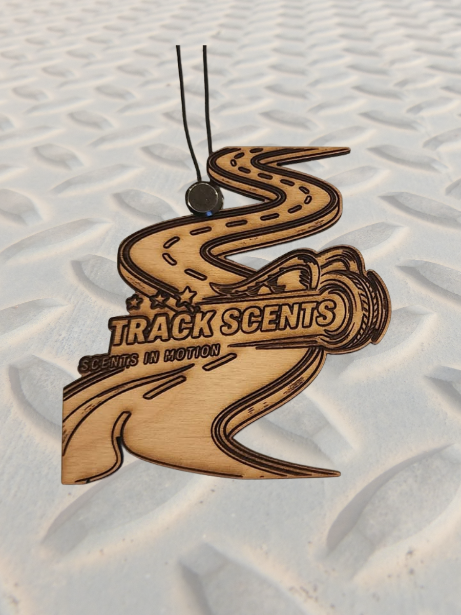 Trackscents Logo on Windy Road