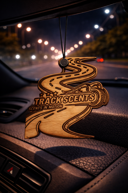 Trackscents Logo on Windy Road